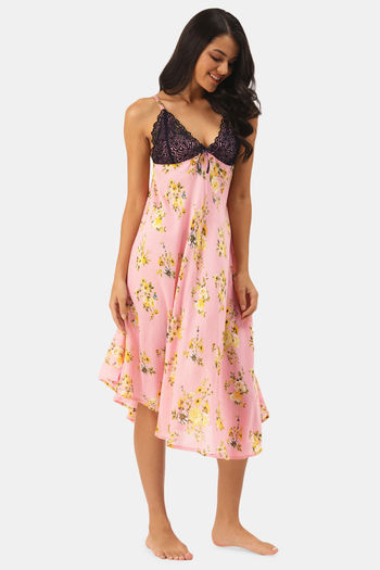 Buy Ms.Lingies Modal Nightdress Baby Pink at Rs.1799 online